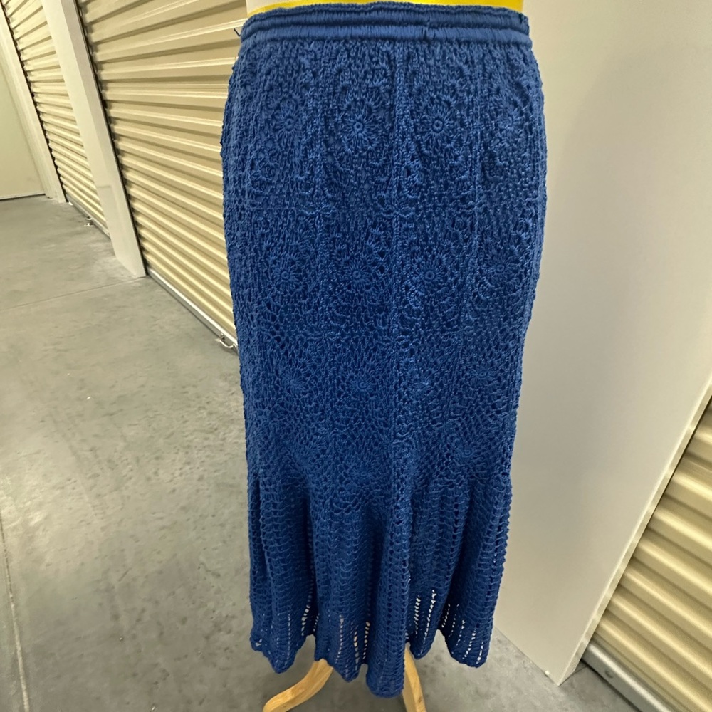 Cobalt Knit Midi Skirt